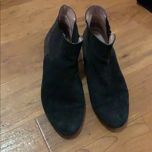 Black booties with snakey leather back size 8.5/9